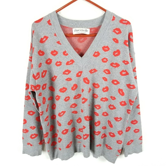 Sold Etre Cecile Sweater Pullover Oversized Lip - Picture 2 of 5